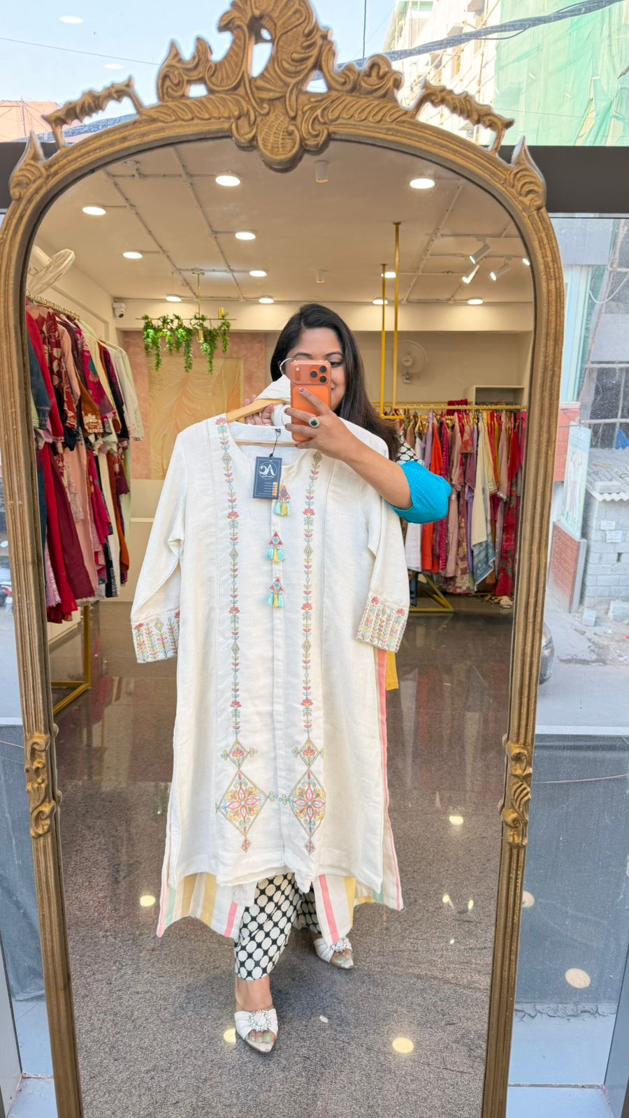 Super premium embroidered cotton suit set