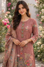 Linen cotton digital printed full suit set