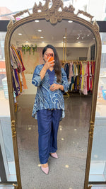 Premium Mul silk Kalamkari kaftan top with pant