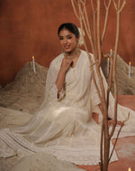 Pure Mul cotton chikankari Anarkali full set