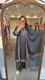 Pure Mul silk ajrakh suit set