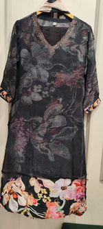 Pure hand work Crepe full suit
