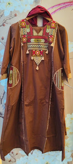 Premium designer cotton suit set in brown