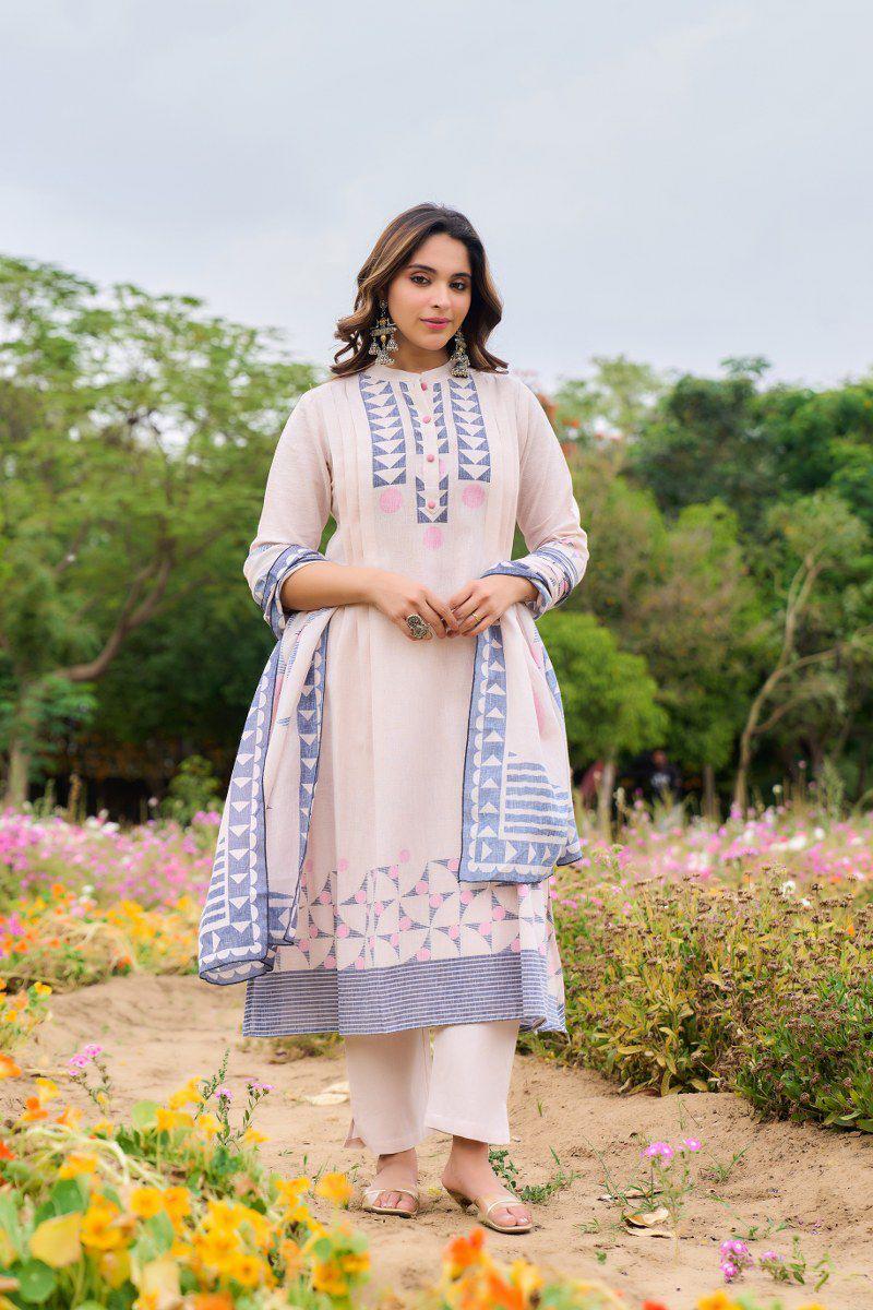 Cotton digital printed full suit set