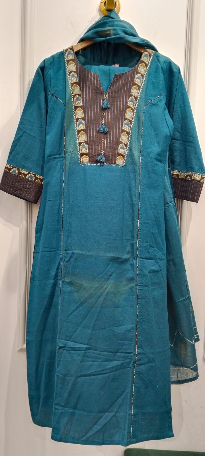 Faded blue cotton suit