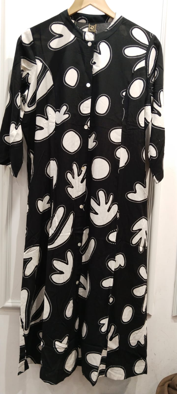 Rayon Kurta pant in black