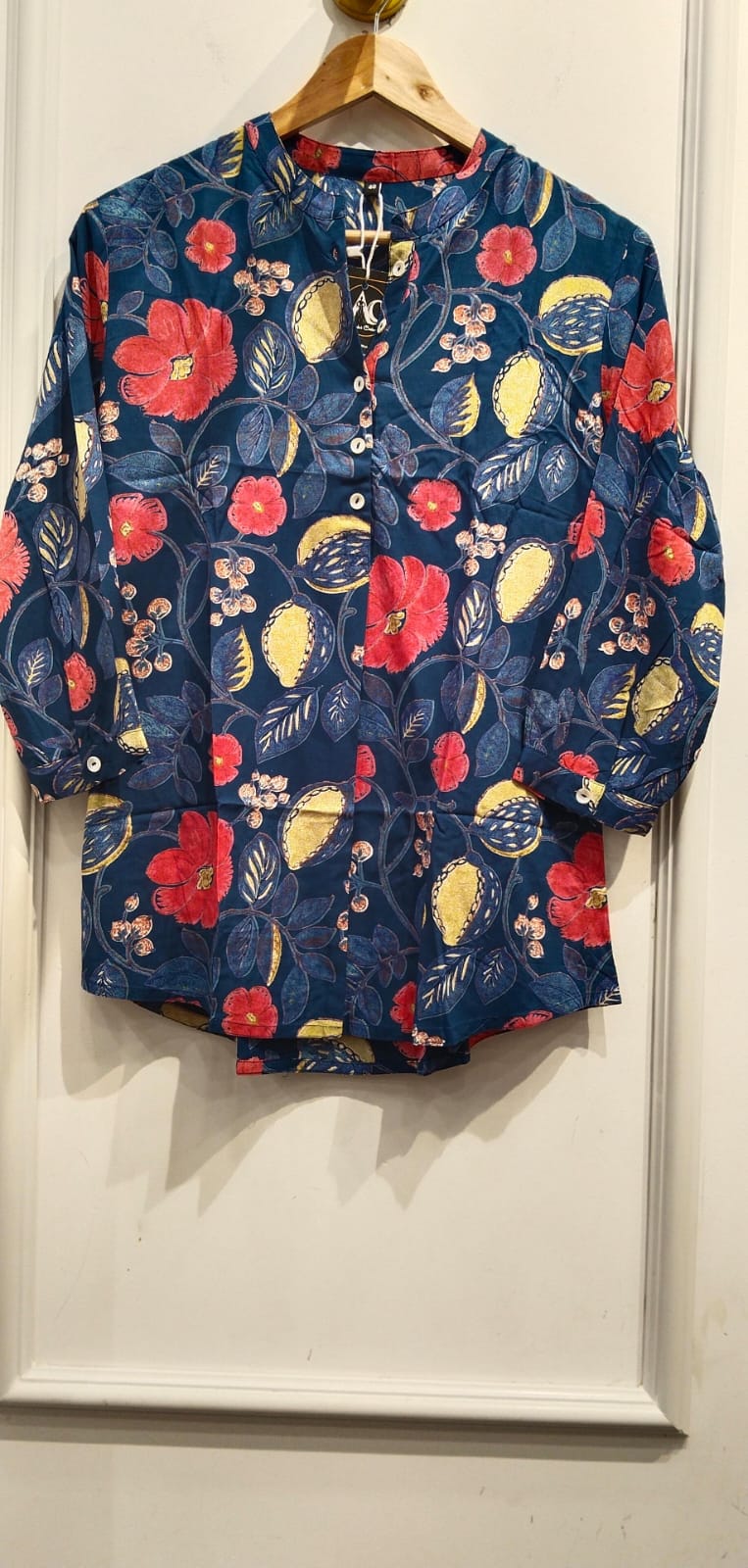 Mul silk shirt in blue