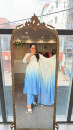 Blue chikankari suit set
