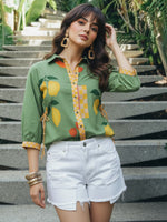 Super designer cotton digital printed top
