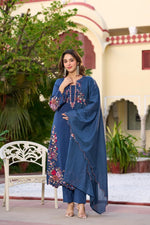 Fully embroidered pure cotton full Suit