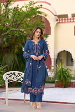 Fully embroidered pure cotton full Suit
