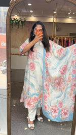 Digital printed designer full sleeeves floral suit set