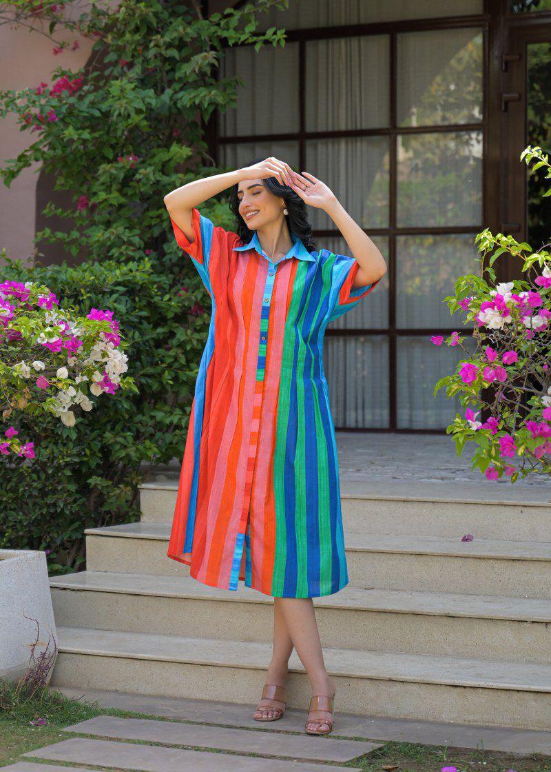 Bestselling in new colour. Super pretty one piece stripe dress