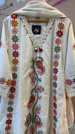 Premium cotton fully embroidered full suit set