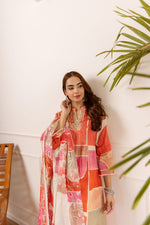 Premium linen cotton digital chequered full suit set