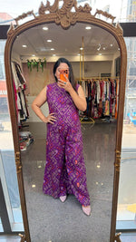 Premium cotton bandhani print purple co ord