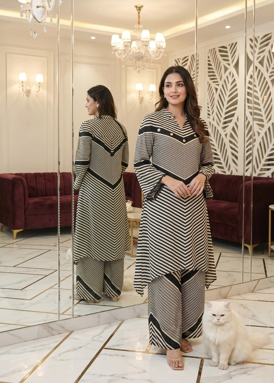 Pretty pretty pure crepe designer Co ord