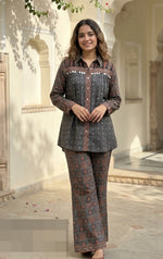 Mul silk ajrakh co ord set