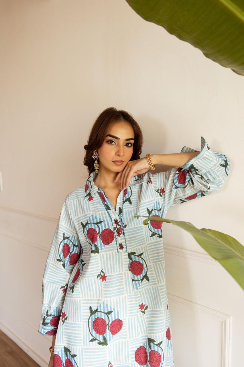Pure cotton smart co ord