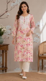 Cotton chikankari kurta