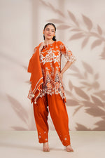 Premium embroidered cotton farshi salwar suit set