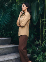 Pretty cotton applique co ord in brown