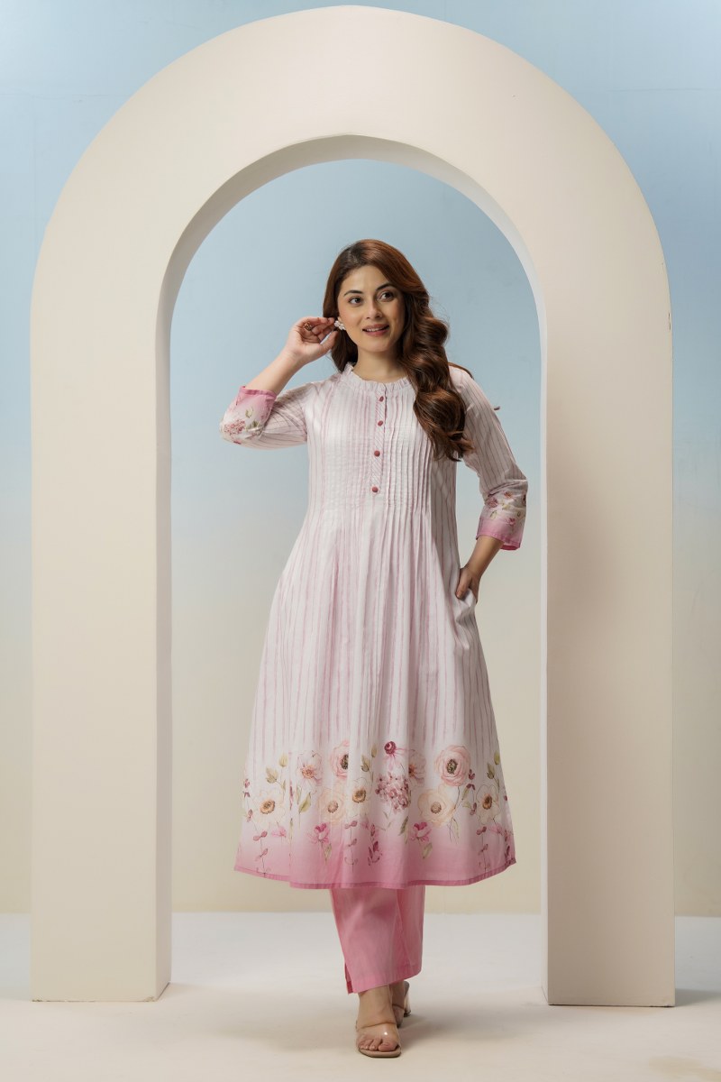 Cotton digital kurta pant