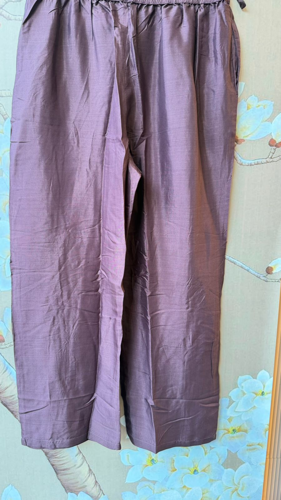 Pure Mul silk wine co ord