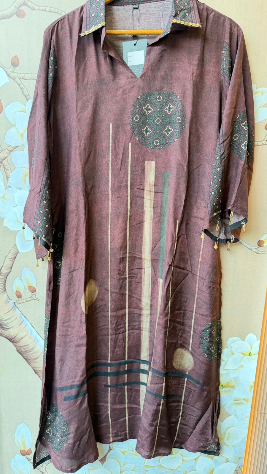 Pure Mul silk wine co ord