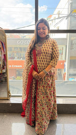 Wow cotton block print skirt top and dupatta