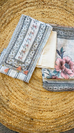 Pretty linen cotton unstiched suit set