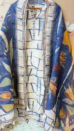 Linen cotton digital print suit set with lining