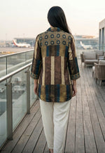 Crepe silk ajrakh crepe shirt