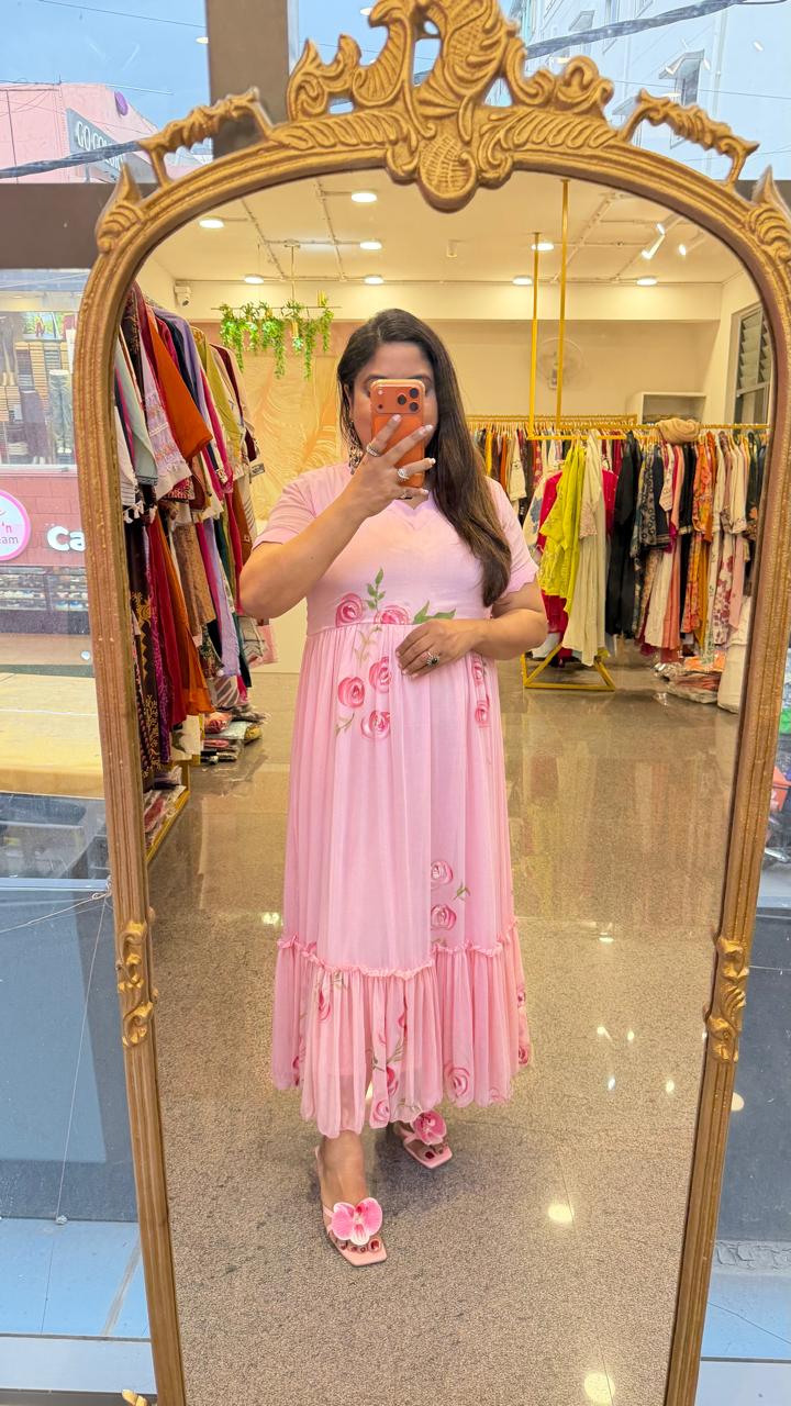 Pure shiffon digital printed one piece