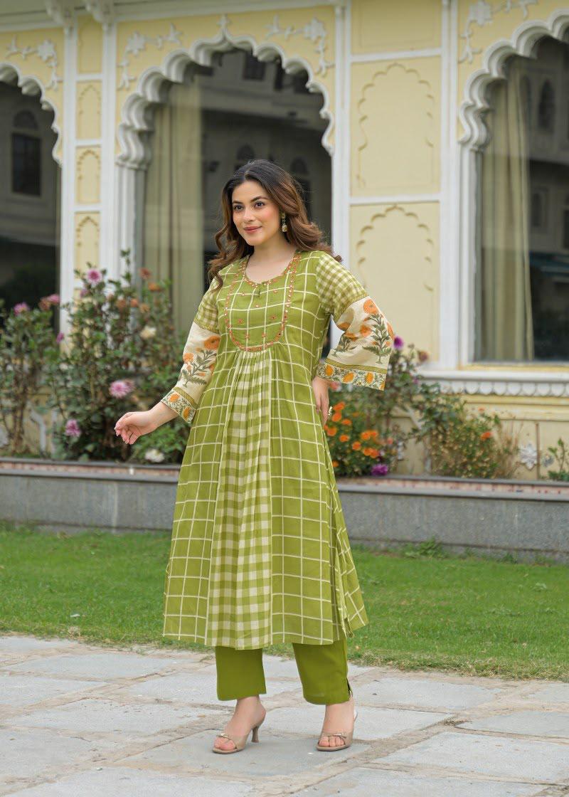 Pretty Mul cotton digital print kurta pant