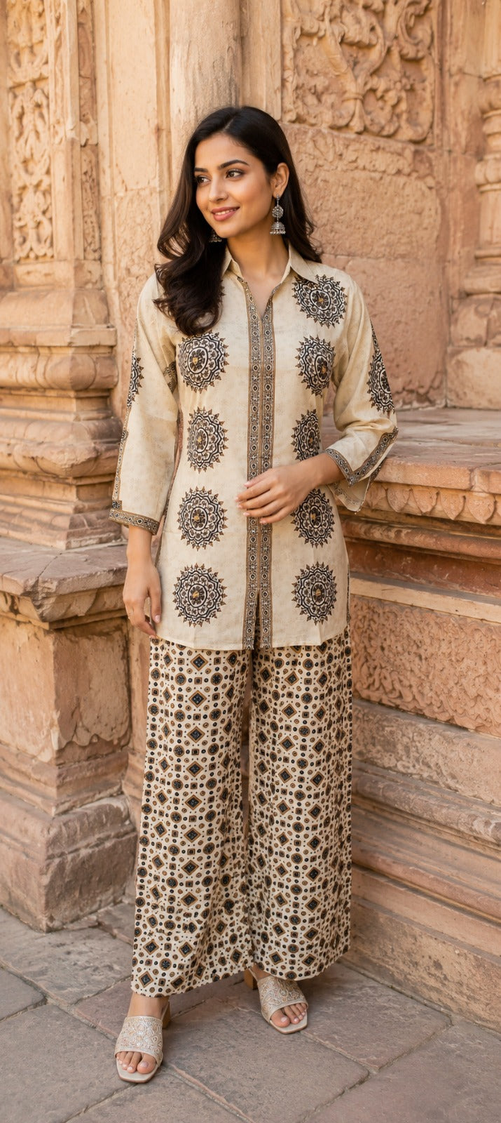 Pretty crepe silk co ord set