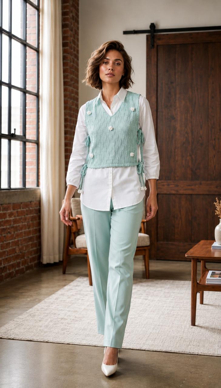 Smart cotton sea green premium cotton Co ord