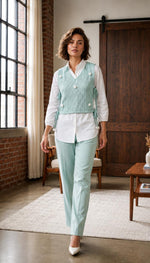 Smart cotton sea green premium cotton Co ord