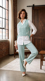 Smart cotton sea green premium cotton Co ord