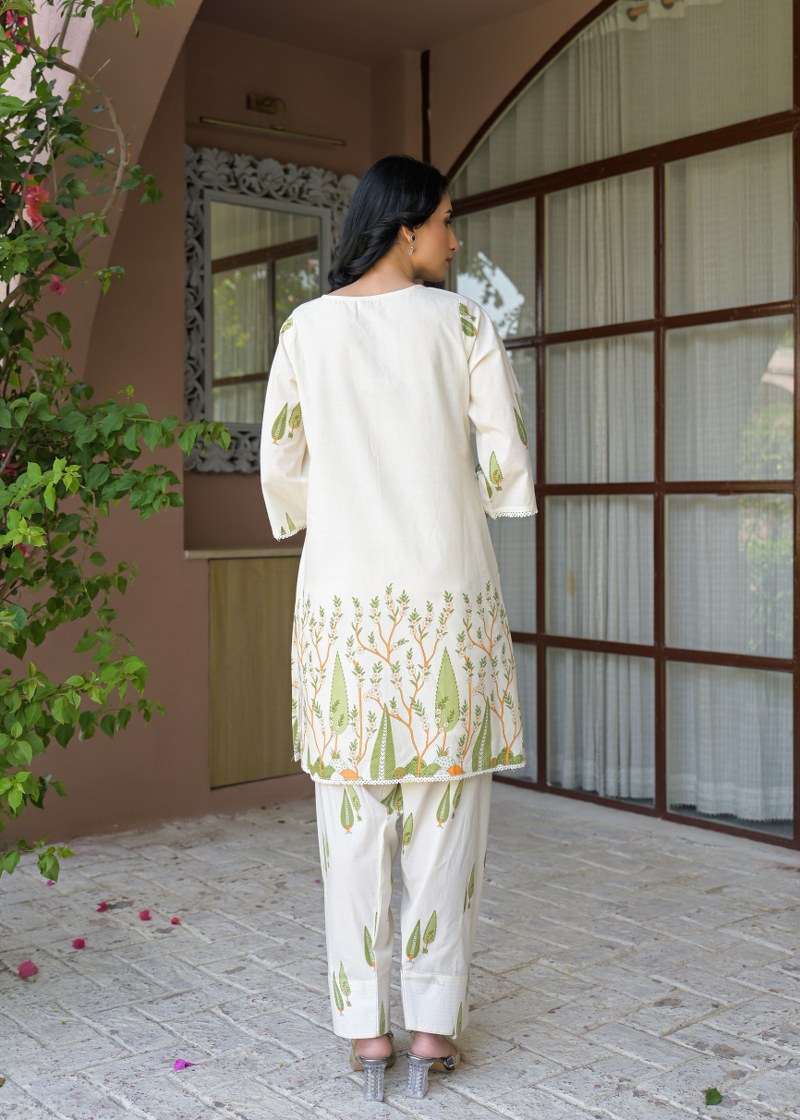 Premium cotton embroidered farshi salwar kurta pant