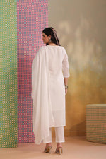 Pure cotton chikankari mul lining suit set
