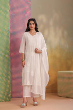 Pure cotton chikankari mul lining suit set