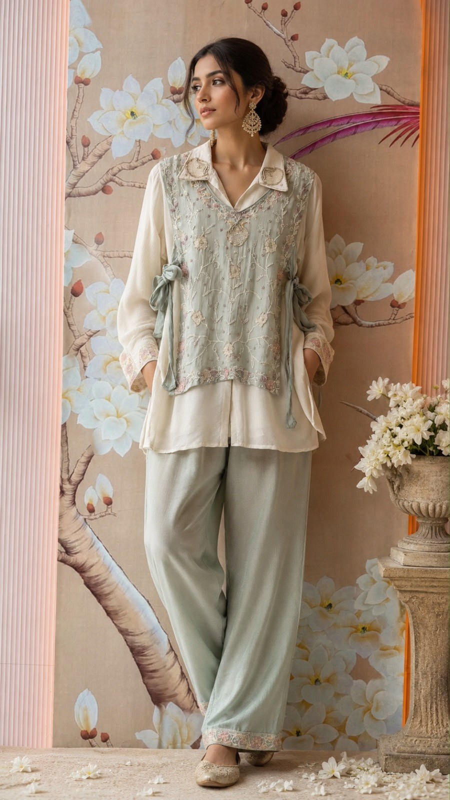 Premium chinon party wear Co ord set
