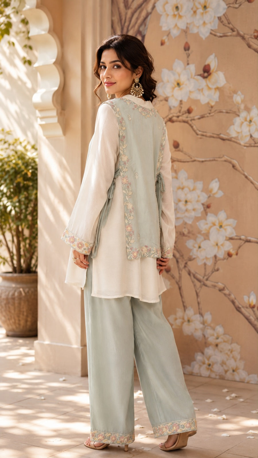 Premium chinon party wear Co ord set