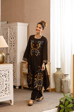 Pretty cotton embroidered kurta pant