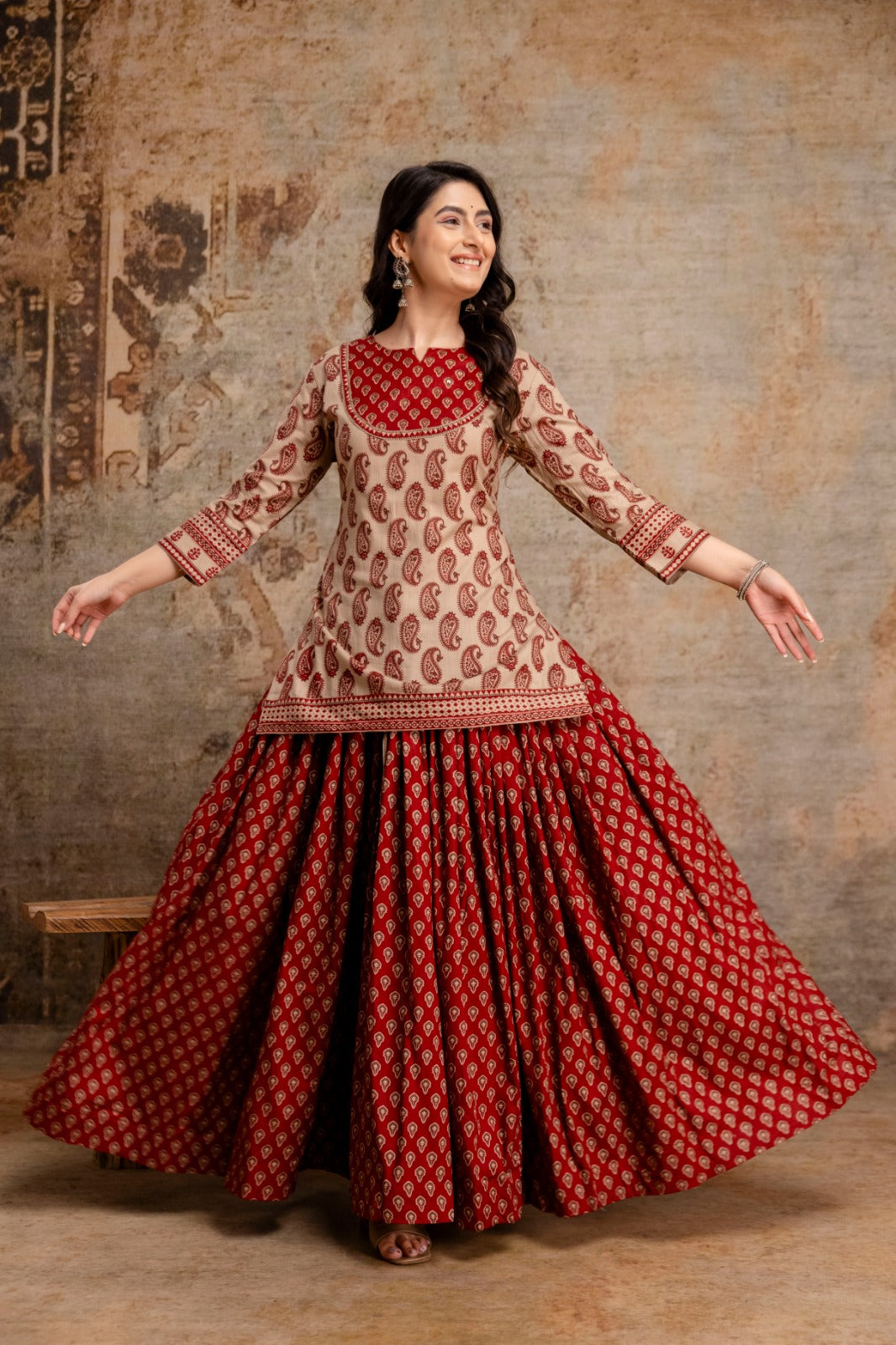 Super pretty cotton skirt set