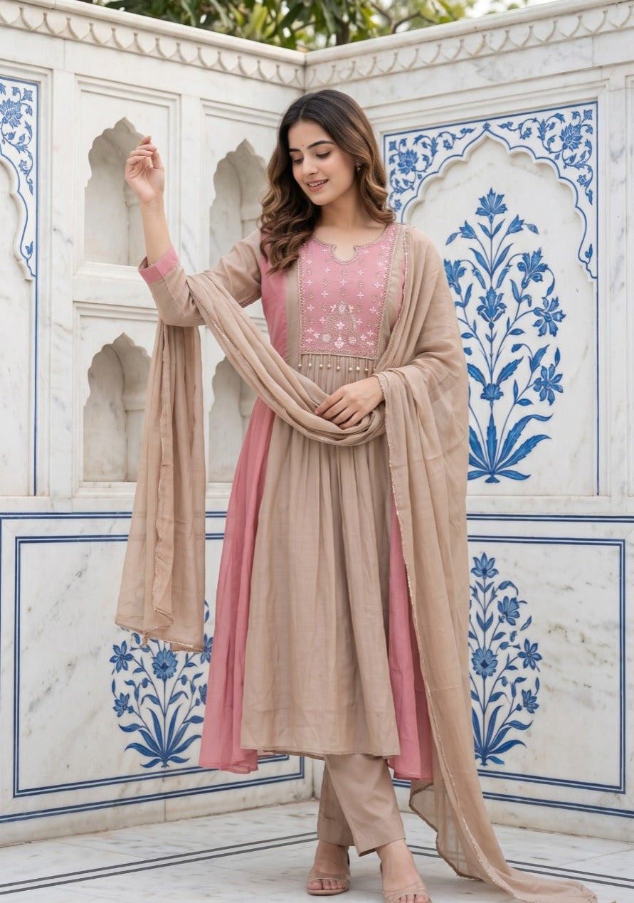 Pretty mul chanderi with lining !!
