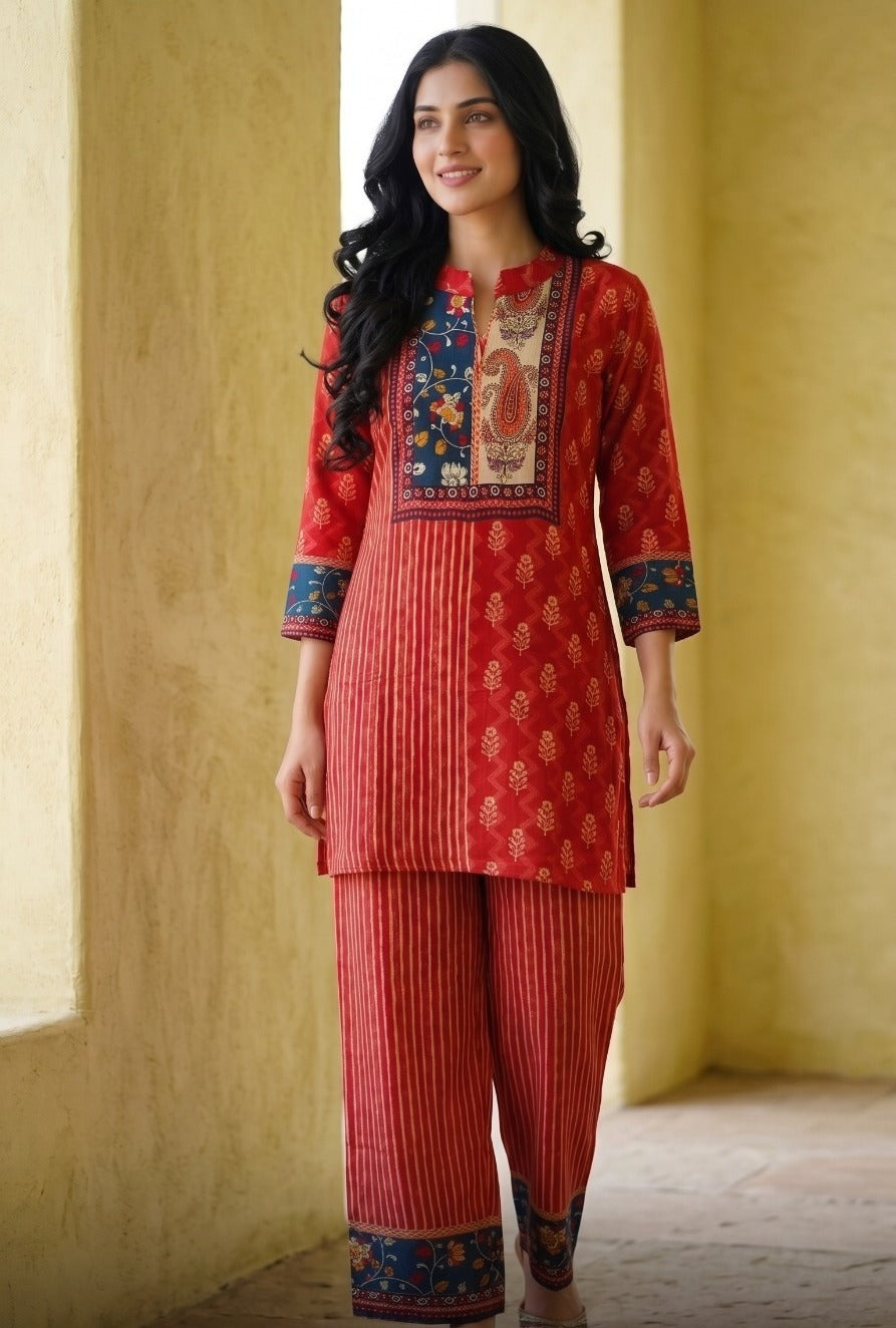 Pure crepe digital printed co ord