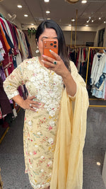 Super pretty beige chikankari suit set