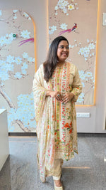 Super pretty Mul silk lining embellished full suit set